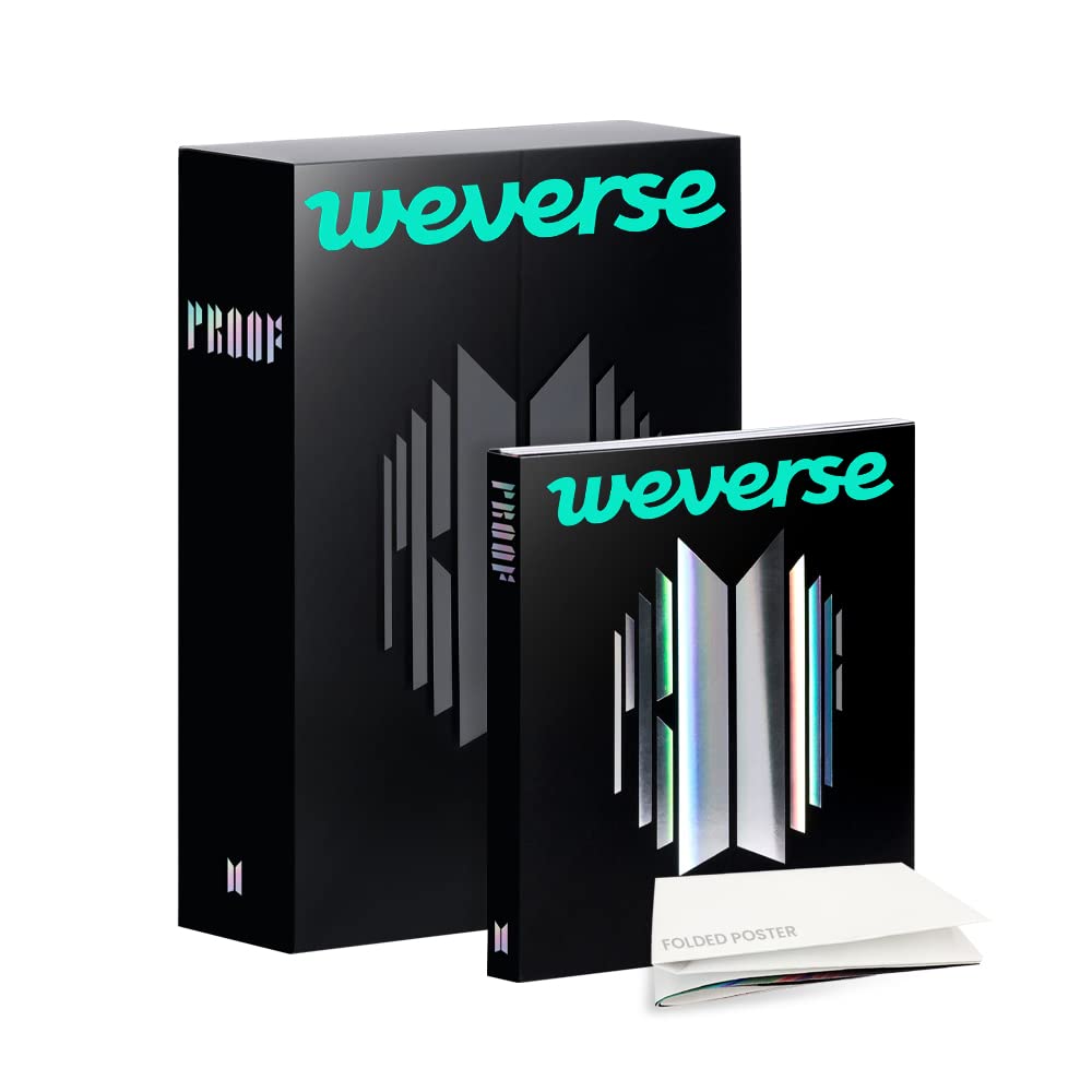 Dreamus BTS - PROOF Set(Both Standard and Compact Edition) [Incl. Weverse  Pre-Order Benefits] (Folded Poster), White;Black